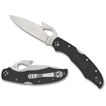 Spyderco 2024 Spyderco Cara Cara 2 Lightweight Black Emerson Opener Plain SPY-BY03PBK2W